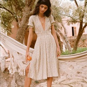 Faithfull The Brand floral print midi dress size 4